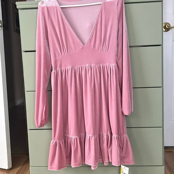 white high neck dress long Lauren